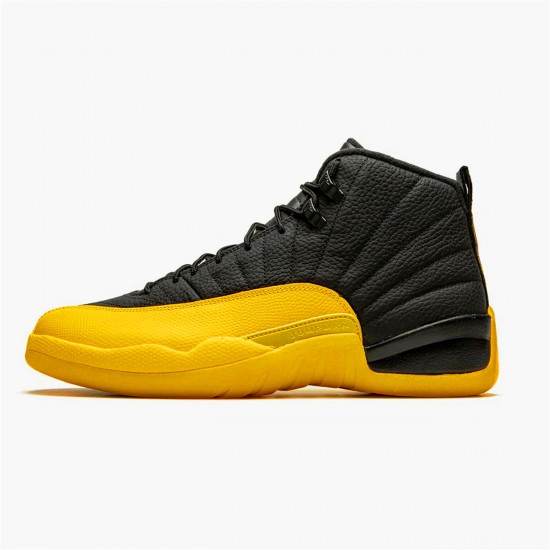 130690-070 Jordan 12 Retro Black University Gold Jordan Scarpe Uomo