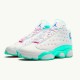 439358-100 Jordan 13 Retro White Soar Green Pink Jordan Scarpe Donna