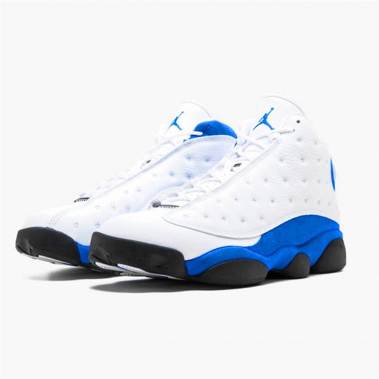 414571-117 Jordan 13 Retro White Hyper Royal Black Jordan Scarpe Uomo