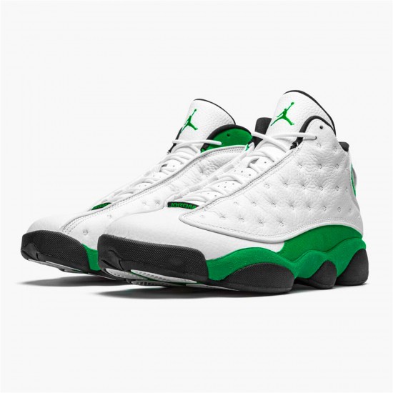 DB6537-113 Jordan 13 Retro White Lucky Green Jordan Scarpe Uomo