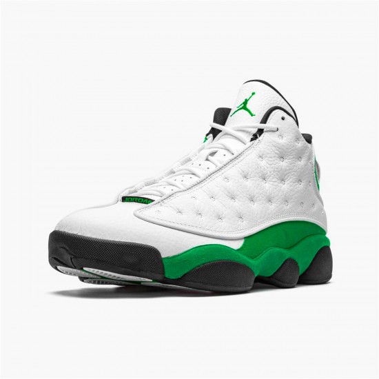 DB6537-113 Jordan 13 Retro White Lucky Green Jordan Scarpe Uomo