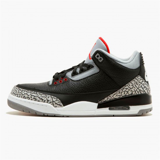 854262-001 Jordan 3 Retro Black Cement (2018) Jordan Scarpe Donna/Uomo