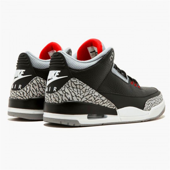 854262-001 Jordan 3 Retro Black Cement (2018) Jordan Scarpe Donna/Uomo