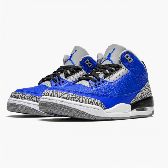 CT8532-400 Jordan 3 Retro Varsity Royal Cement Jordan Scarpe Donna/Uomo