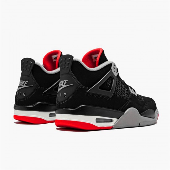 308497-060 Jordan 4 Retro Bred (2019) Jordan Scarpe Donna/Uomo