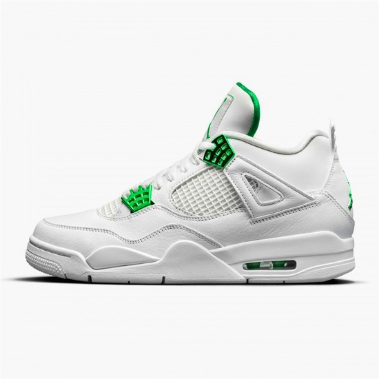 CT8527-113 Jordan 4 Retro Metallic Green Jordan Scarpe Donna/Uomo