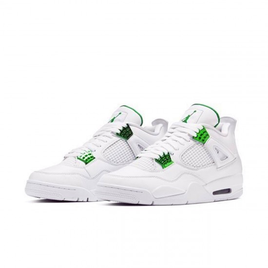 CT8527-113 Jordan 4 Retro Metallic Green Jordan Scarpe Donna/Uomo