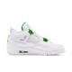 CT8527-113 Jordan 4 Retro Metallic Green Jordan Scarpe Donna/Uomo