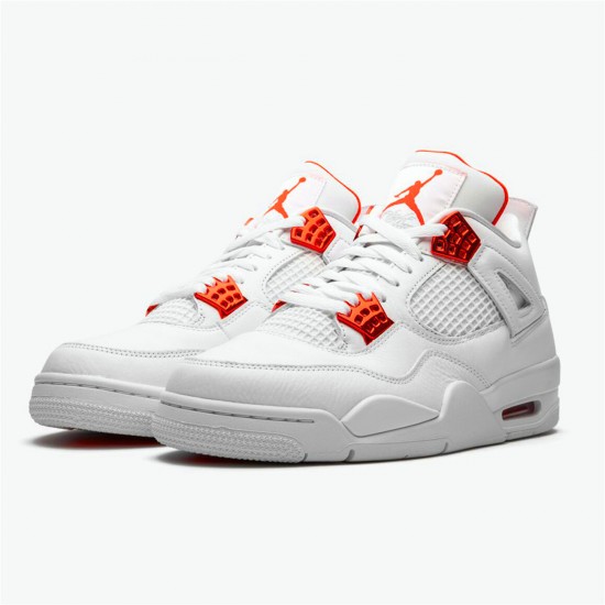 CT8527-118 Jordan 4 Retro Metallic Orange Jordan Scarpe Donna/Uomo