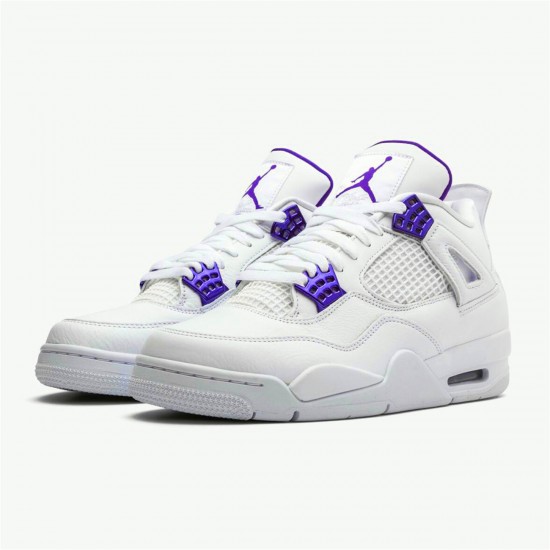 CT8527-115 Jordan 4 Retro Metallic Purple Jordan Scarpe Donna/Uomo