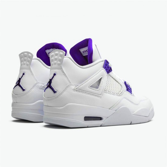 CT8527-115 Jordan 4 Retro Metallic Purple Jordan Scarpe Donna/Uomo