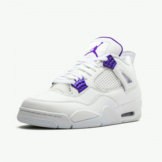 CT8527-115 Jordan 4 Retro Metallic Purple Jordan Scarpe Donna/Uomo