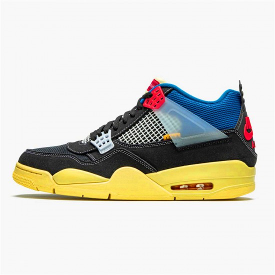 DC9533-001 Jordan 4 Retro Union Off Noir Jordan Scarpe Donna/Uomo