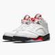 DA1911-102 Jordan 5 Retro Fire Red Silver Tongue (2020) Jordan Scarpe Uomo