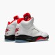 DA1911-102 Jordan 5 Retro Fire Red Silver Tongue (2020) Jordan Scarpe Uomo