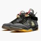 CT8480-001 Jordan 5 Retro Off-White Black Jordan Scarpe Donna/Uomo